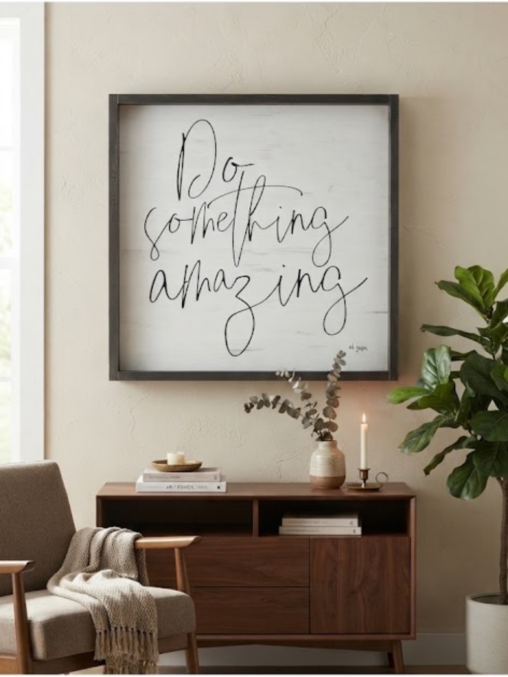 Jaxn Blvd "Do Something Amazing" Framed Typography Wall Art Print